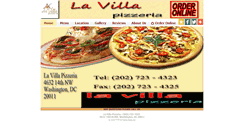 Desktop Screenshot of lavillapizzeriadc.com